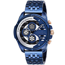 Load image into Gallery viewer, Duke Chronograph Mens Watch, Water Resistant Timepiece with Stylish Stainless-Steel Strap for Everyday Use (Blue Dial)
