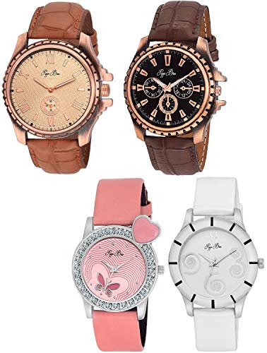 Pappi-Haunt Analogue Multi-Colour Dial Women's Watches -Special Dual Couple Combo