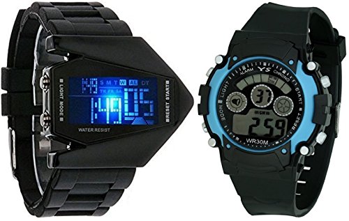 Pappi Boss Men s Digital Aircraft Model Wrist Watch with Light 7