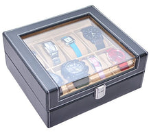 Load image into Gallery viewer, KNOTT Watch Case for Men Watch Case Holder Watch Box Organizer Watch Case for 10 Pillow
