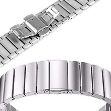 Load image into Gallery viewer, Acm Watch Strap Stainless Steel Metal 20mm Compatible with Samsung Galaxy Active 40mm Smartwatch Belt Matte Finish Luxury Band Silver
